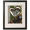 Framed Abstract "The Curious Poet" Mixed Media by Laurel Rosenberg