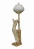 Italian Carved Alabaster Nude Figural Lamp