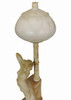 Italian Carved Alabaster Nude Figural Lamp