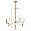 Solid Bronze Parzinger Style High Style Chandelier with Crystal Solid Bronze Parzinger Style High Style Chandelier with Crystal