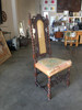 Victorian Hand Carved Oak Gothic Revival Side Throne Chair