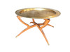Folding Coffee Table With Brass Charger Tray