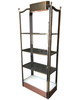 Bronze Glass Light Up Shelf Etagere W/ Smoked Acrylic Accents