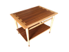 Lane Acclaim Walnut and Ash Inlay Side Table Designed by Andre Bus