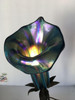 Art Nouveau Style Bronze Lilly Table Lamp W/ Bell Shade
