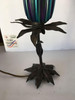 Art Nouveau Style Bronze Lilly Table Lamp W/ Bell Shade