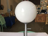 Modern White Globe Lamp With Chromed Steel Base