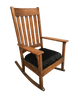 Mission Chestnut Slat Back Rocking Chair by National Chair Co