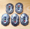 Futuristic Silver Scifi Space MultiColored 3 Button Wall Control Panel