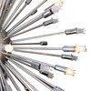 Large Mid-Century Style Chrome Multi-Light Sputnik Chandelier