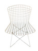 White Bertoia Steel Wire Side Chair With "X" Base by Knoll, Set of 6