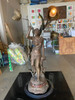 1910s Ernest-Justin Ferrand Female "Coup De Soleil" Zamac Sculpture Table Lamp