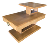 1940s Large Architectonic Side Table With Bronze Pull by Lane