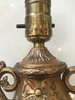 1950s Hollywood Regency Style Goldtone Spelter Urn Table Lamp on Marble Base