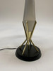 1950s Mid Century Googie Table Lamp W/ Spun Fiberglass Shade 1950s Mid Century Googie Table Lamp W/ Spun Fiberglass Shade