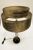 1950s Mid Century Googie Table Lamp W/ Spun Fiberglass Shade 1950s Mid Century Googie Table Lamp W/ Spun Fiberglass Shade
