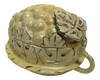 1950s Yellow Lusterware Covered Serving Dish With Grapes by Sasha