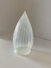 1960s Vintage Opalescent Vertical Swirl Glass Bullet Light Globe With Fitter