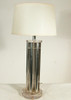 1970s Columnar Lucite and Aluminum Rods Lamp, in the Style of Charles Hollis Jones