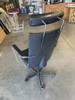 1980s Danish Modern Black and Chrome Executive Desk Chair by Kevi
