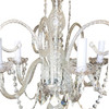 7-Arm Electric Candelabra Crystal Table Lamps , Pair
