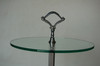 Art Deco Agate Glass and Chrome Lightup Illuminating Side Table Art Deco Agate Glass and Chrome Lightup Illuminating Side Table