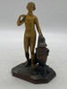 Art Deco Spelter Metal Nude Greek Goddess Torch Tip Table Lighter
