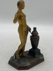 Art Deco Spelter Metal Nude Greek Goddess Torch Tip Table Lighter
