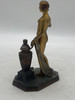 Art Deco Spelter Metal Nude Greek Goddess Torch Tip Table Lighter