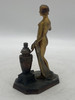 Art Deco Spelter Metal Nude Greek Goddess Torch Tip Table Lighter