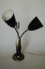 Black Enamel Brass Double Gooseneck Adjustable Calla Lily Desk Lamp
