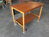 Danish Modern Teak Bar Cart with Convertible Folding Table Top