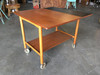Danish Modern Teak Bar Cart with Convertible Folding Table Top