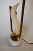 Freeform Marble and Brass Abstract Sculptural Table Lamps - a Pair