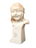 Hand-Carved Boy and Girl Alabaster Bust Set