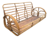 Restored Vintage "Floral Rose" Arm Rattan 3-Strand 3-Seater Sofa With Scoop Base Restored Vintage "Floral Rose" Arm Rattan 3-Strand 3-Seater Sofa With Scoop Base