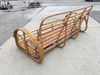 Restored Vintage "Floral Rose" Arm Rattan 3-Strand 3-Seater Sofa With Scoop Base Restored Vintage "Floral Rose" Arm Rattan 3-Strand 3-Seater Sofa With Scoop Base
