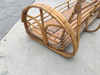 Restored Vintage "Floral Rose" Arm Rattan 3-Strand 3-Seater Sofa With Scoop Base Restored Vintage "Floral Rose" Arm Rattan 3-Strand 3-Seater Sofa With Scoop Base
