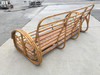 Restored Vintage "Floral Rose" Arm Rattan 3-Strand 3-Seater Sofa With Scoop Base Restored Vintage "Floral Rose" Arm Rattan 3-Strand 3-Seater Sofa With Scoop Base