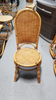 Restored Vintage Rattan Side Chair W/ Large Wicker Fan Back and Seat Restored Vintage Rattan Side Chair W/ Large Wicker Fan Back and Seat