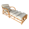 Restored Two-Strand "1940s Transition" Rattan Chaise Lounge Restored Two-Strand "1940s Transition" Rattan Chaise Lounge