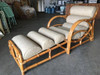 Restored Two-Strand "1940s Transition" Rattan Chaise Lounge Restored Two-Strand "1940s Transition" Rattan Chaise Lounge