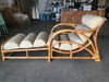 Restored Two-Strand "1940s Transition" Rattan Chaise Lounge Restored Two-Strand "1940s Transition" Rattan Chaise Lounge