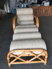 Restored Two-Strand "1940s Transition" Rattan Chaise Lounge Restored Two-Strand "1940s Transition" Rattan Chaise Lounge