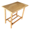 Restored Vintage "The Duke" Rattan Side Bourbon Table With Oak Top Restored Vintage "The Duke" Rattan Side Bourbon Table With Oak Top