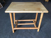 Restored Vintage "The Duke" Rattan Side Bourbon Table With Oak Top Restored Vintage "The Duke" Rattan Side Bourbon Table With Oak Top