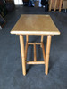 Restored Vintage "The Duke" Rattan Side Bourbon Table With Oak Top Restored Vintage "The Duke" Rattan Side Bourbon Table With Oak Top