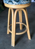 Restored Vintage Single Stand Arched Rattan Bar Stool