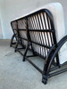 Restored Black Two-Strand "Half Moon" Rattan 3-Seat Sofa Restored Black Two-Strand "Half Moon" Rattan 3-Seat Sofa
