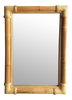 Restored Extra Large Single-Strand Rattan Mirror With Fancy Wrappings Restored Extra Large Single-Strand Rattan Mirror With Fancy Wrappings
